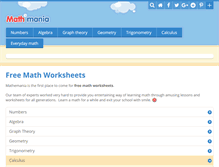 Tablet Screenshot of mathemania.com
